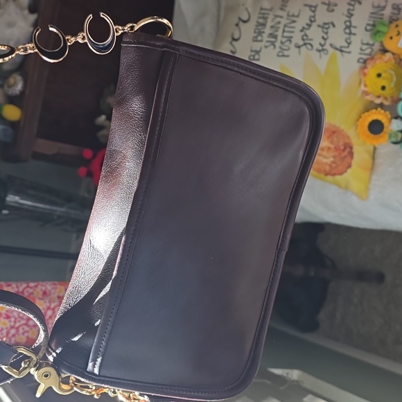 Coach Vintage PENNY A81-9755 Mahagony Leather Purse +purse Bling - Picture 4 of 17